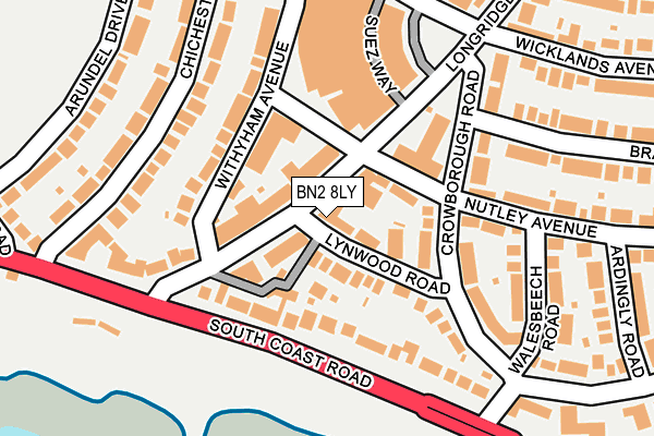 BN2 8LY map - OS OpenMap – Local (Ordnance Survey)