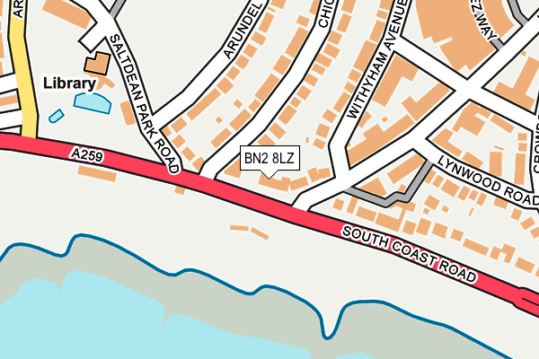 BN2 8LZ map - OS OpenMap – Local (Ordnance Survey)