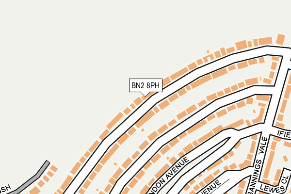 BN2 8PH map - OS OpenMap – Local (Ordnance Survey)
