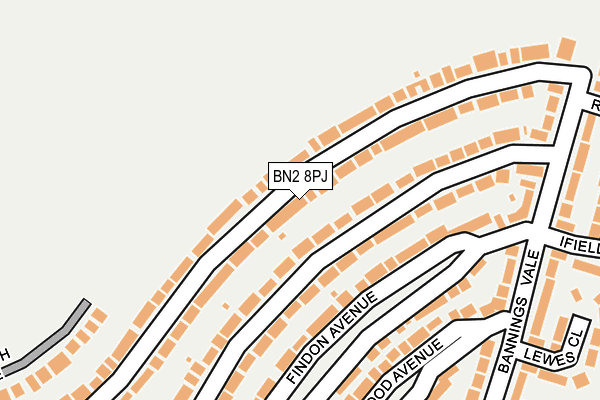 BN2 8PJ map - OS OpenMap – Local (Ordnance Survey)