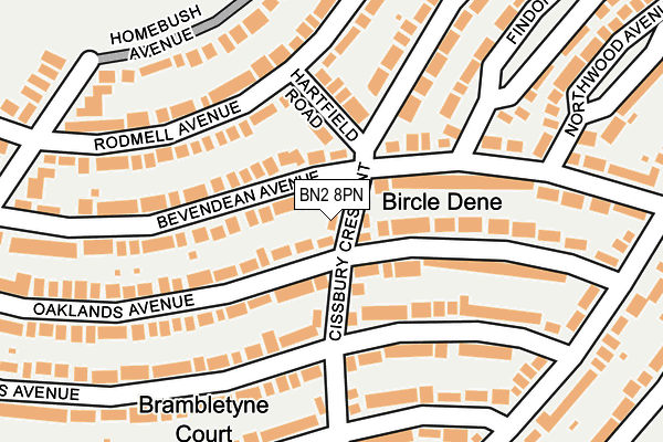 BN2 8PN map - OS OpenMap – Local (Ordnance Survey)
