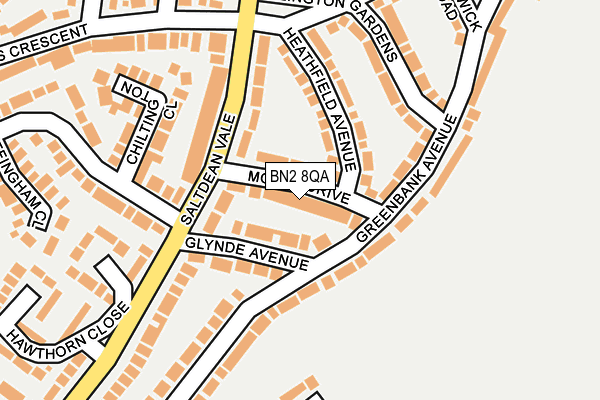 BN2 8QA map - OS OpenMap – Local (Ordnance Survey)
