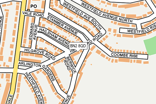 BN2 8QD map - OS OpenMap – Local (Ordnance Survey)