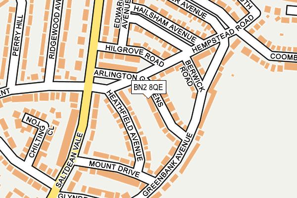 BN2 8QE map - OS OpenMap – Local (Ordnance Survey)