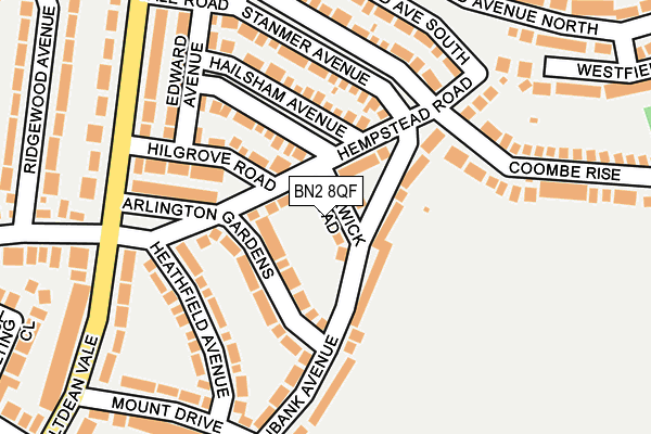 BN2 8QF map - OS OpenMap – Local (Ordnance Survey)