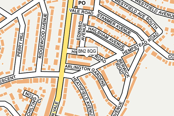 BN2 8QG map - OS OpenMap – Local (Ordnance Survey)