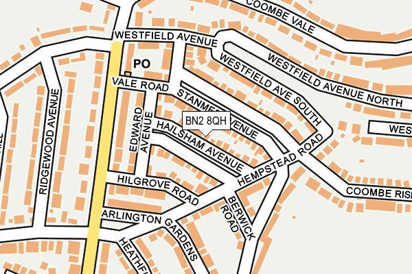 BN2 8QH map - OS OpenMap – Local (Ordnance Survey)