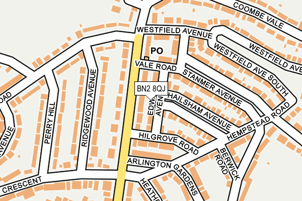 BN2 8QJ map - OS OpenMap – Local (Ordnance Survey)