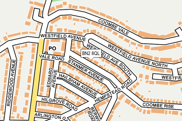 BN2 8QL map - OS OpenMap – Local (Ordnance Survey)