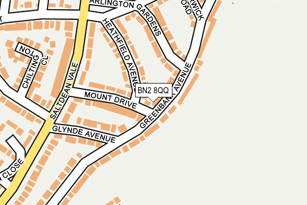 BN2 8QQ map - OS OpenMap – Local (Ordnance Survey)