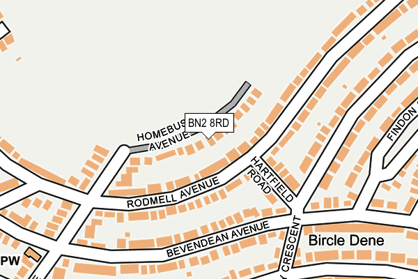 BN2 8RD map - OS OpenMap – Local (Ordnance Survey)