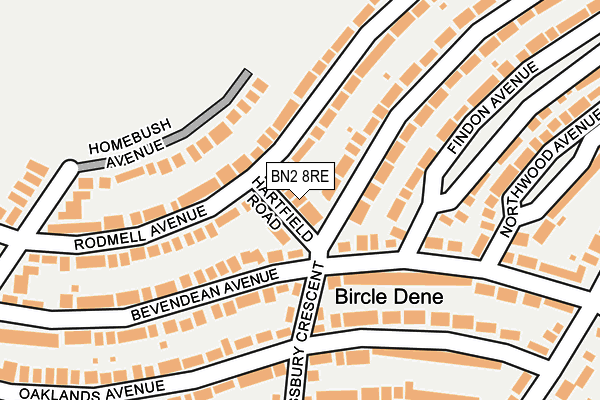 BN2 8RE map - OS OpenMap – Local (Ordnance Survey)