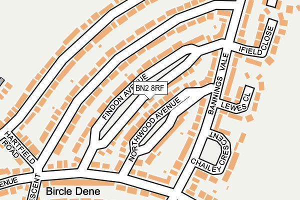 BN2 8RF map - OS OpenMap – Local (Ordnance Survey)