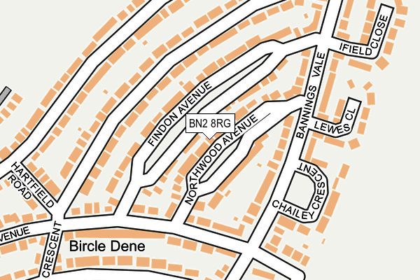 BN2 8RG map - OS OpenMap – Local (Ordnance Survey)