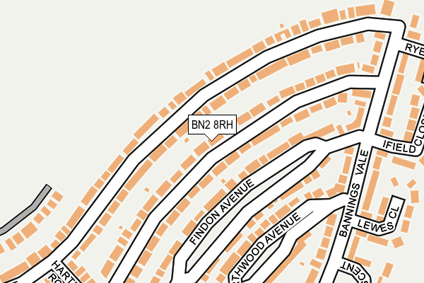 BN2 8RH map - OS OpenMap – Local (Ordnance Survey)