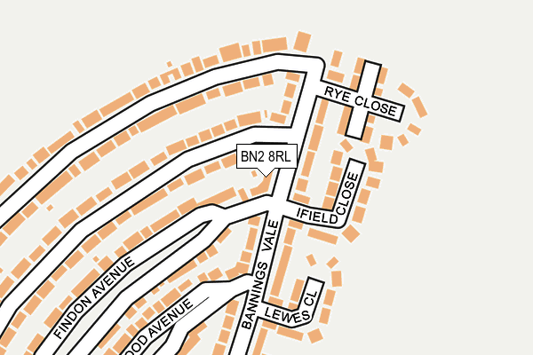 BN2 8RL map - OS OpenMap – Local (Ordnance Survey)