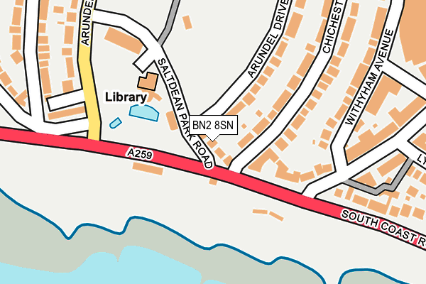 BN2 8SN map - OS OpenMap – Local (Ordnance Survey)