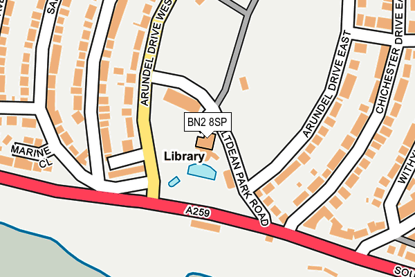 BN2 8SP map - OS OpenMap – Local (Ordnance Survey)