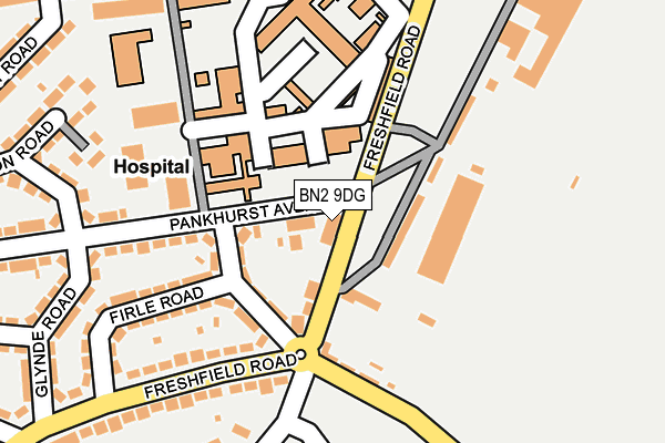 BN2 9DG map - OS OpenMap – Local (Ordnance Survey)