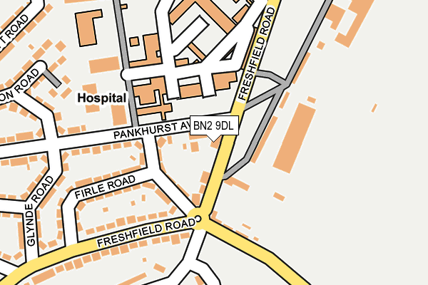 BN2 9DL map - OS OpenMap – Local (Ordnance Survey)