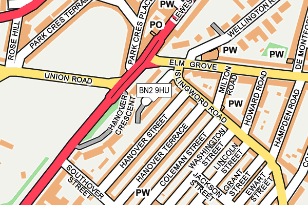 BN2 9HU map - OS OpenMap – Local (Ordnance Survey)