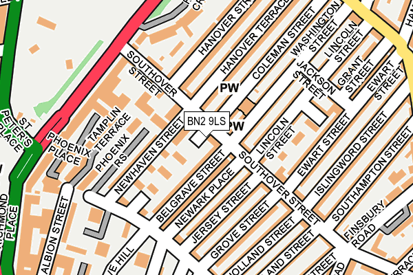 BN2 9LS map - OS OpenMap – Local (Ordnance Survey)