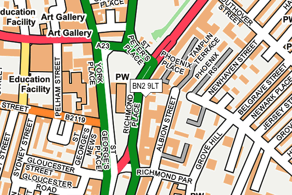 BN2 9LT map - OS OpenMap – Local (Ordnance Survey)