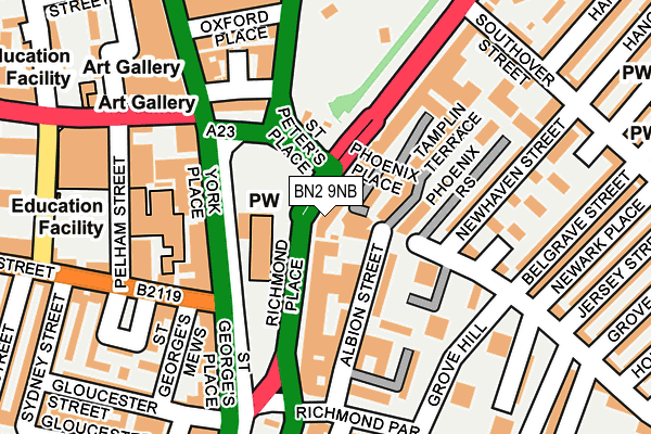 BN2 9NB map - OS OpenMap – Local (Ordnance Survey)