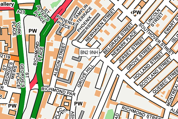 BN2 9NH map - OS OpenMap – Local (Ordnance Survey)