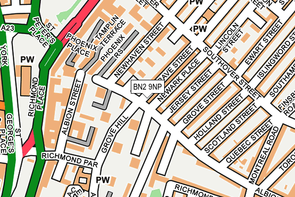 BN2 9NP map - OS OpenMap – Local (Ordnance Survey)