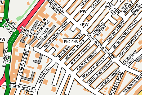 BN2 9NS map - OS OpenMap – Local (Ordnance Survey)