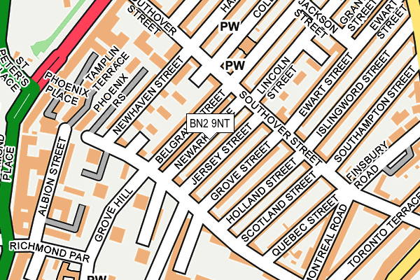 BN2 9NT map - OS OpenMap – Local (Ordnance Survey)