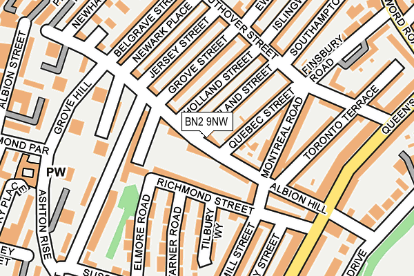 BN2 9NW map - OS OpenMap – Local (Ordnance Survey)