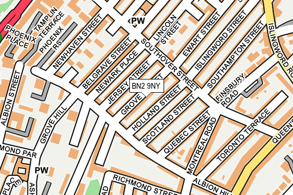 BN2 9NY map - OS OpenMap – Local (Ordnance Survey)