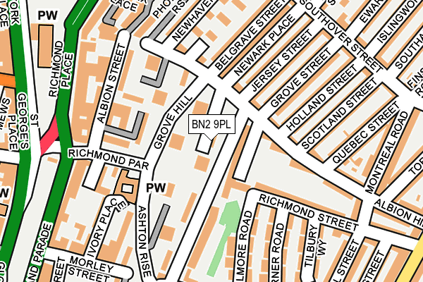 BN2 9PL map - OS OpenMap – Local (Ordnance Survey)