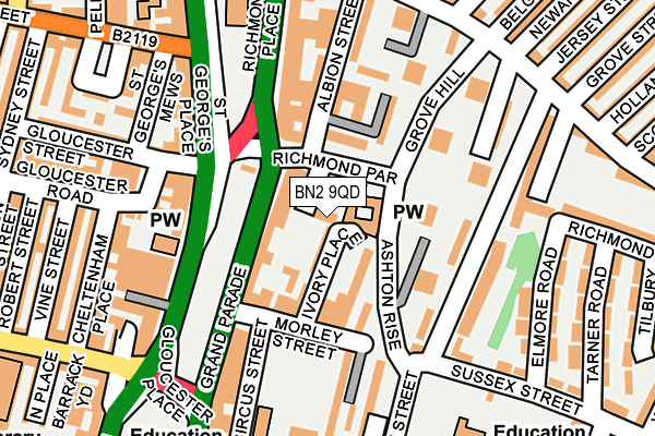 BN2 9QD map - OS OpenMap – Local (Ordnance Survey)