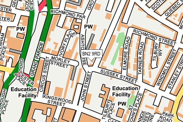 BN2 9RD map - OS OpenMap – Local (Ordnance Survey)