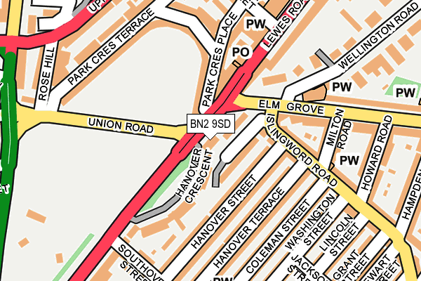 BN2 9SD map - OS OpenMap – Local (Ordnance Survey)