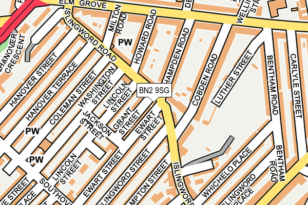 BN2 9SG map - OS OpenMap – Local (Ordnance Survey)