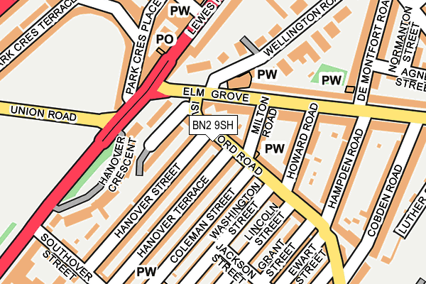 BN2 9SH map - OS OpenMap – Local (Ordnance Survey)