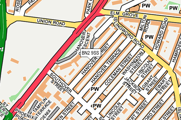 BN2 9SS map - OS OpenMap – Local (Ordnance Survey)