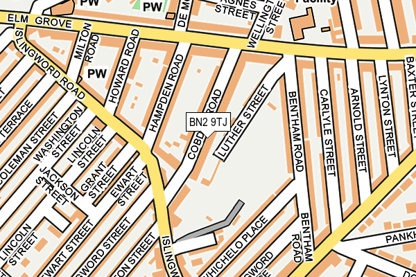 BN2 9TJ map - OS OpenMap – Local (Ordnance Survey)