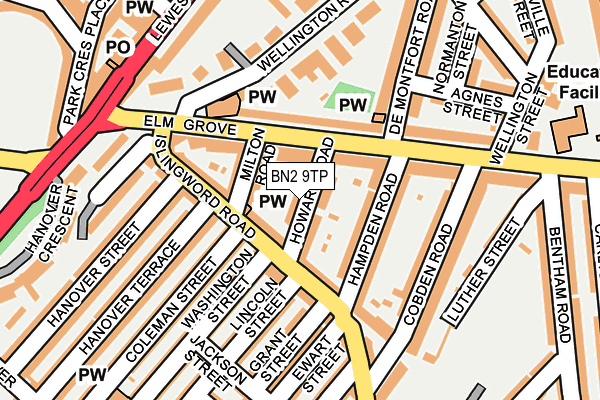 BN2 9TP map - OS OpenMap – Local (Ordnance Survey)