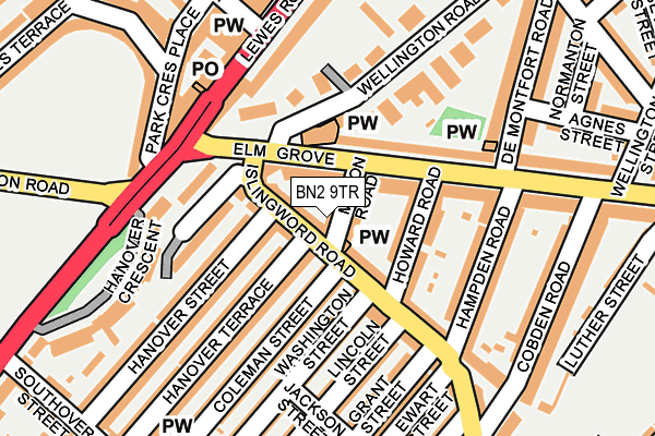 BN2 9TR map - OS OpenMap – Local (Ordnance Survey)