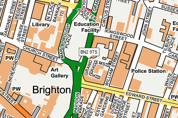 BN2 9TS map - OS OpenMap – Local (Ordnance Survey)