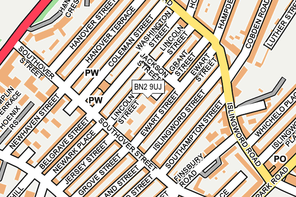 BN2 9UJ map - OS OpenMap – Local (Ordnance Survey)