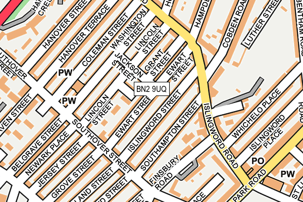 BN2 9UQ map - OS OpenMap – Local (Ordnance Survey)
