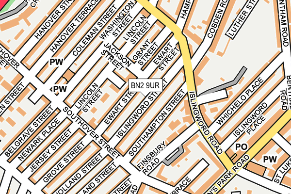 BN2 9UR map - OS OpenMap – Local (Ordnance Survey)