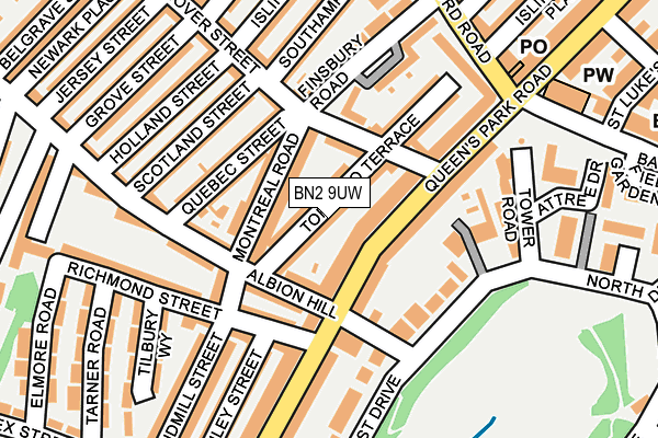 BN2 9UW map - OS OpenMap – Local (Ordnance Survey)