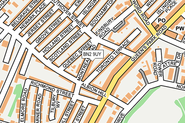 BN2 9UY map - OS OpenMap – Local (Ordnance Survey)